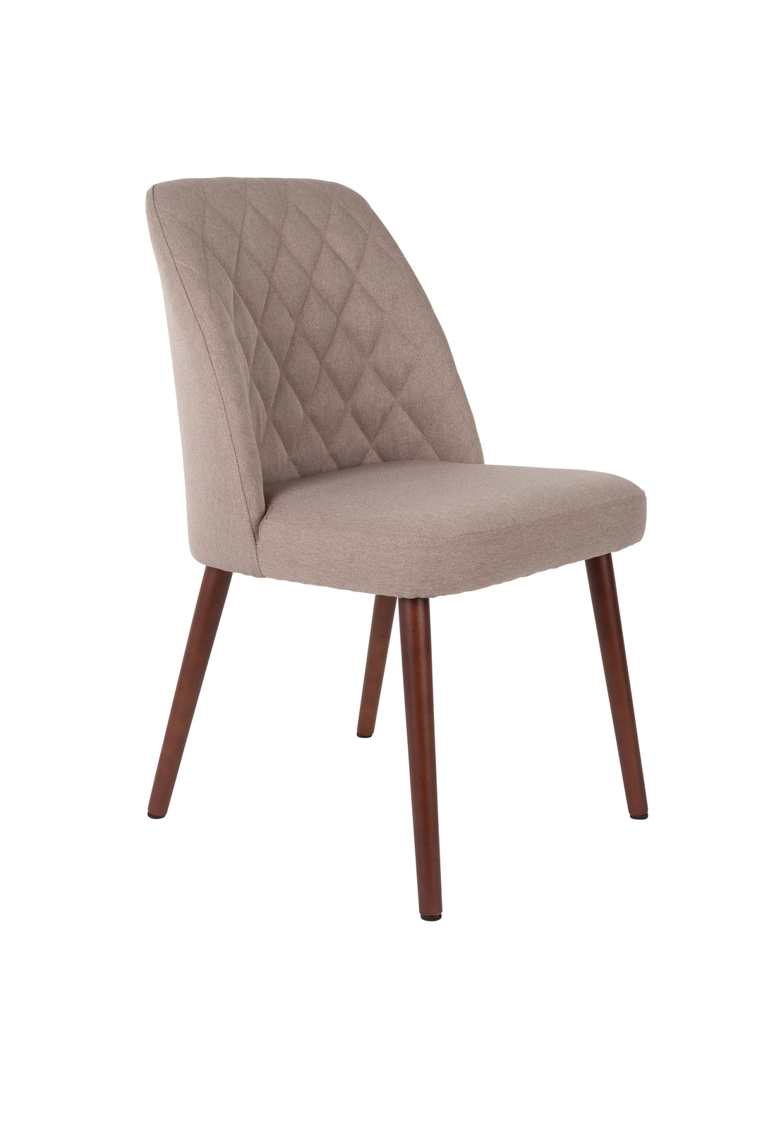 WHITE LABEL LIVING Conway spisebordsstol beige stof og bøgetræ