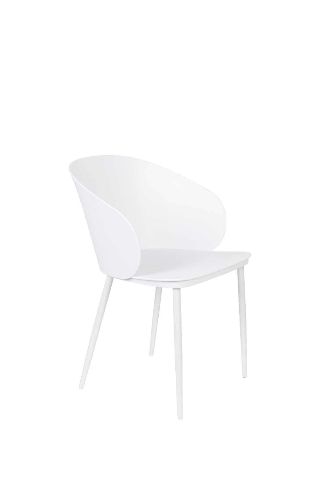 WHITE LABEL LIVING Gigi spisebordsstol hvid polypropylen og stål