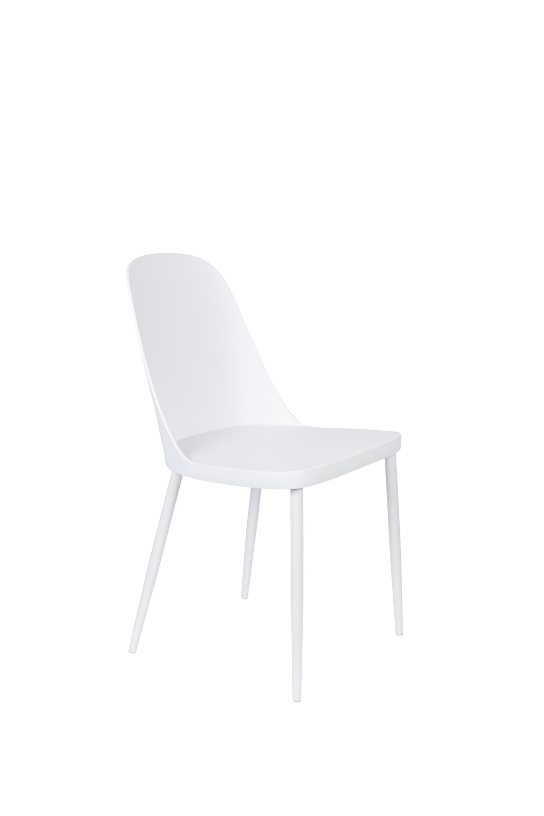 WHITE LABEL LIVING Pip spisebordsstol hvid polypropylen og metal