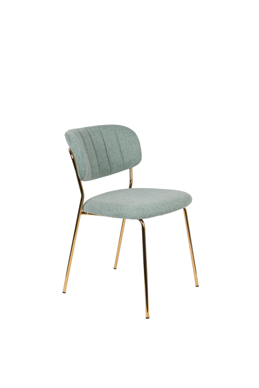 WHITE LABEL LIVING Jolien spisebordsstol lysegrøn polyester/nylon og guld stål