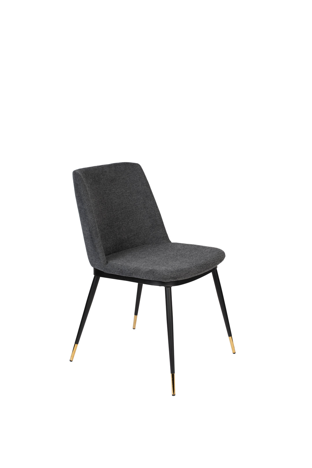 WHITE LABEL LIVING Lionel spisebordsstol mørkegrå polyester/nylon og stål