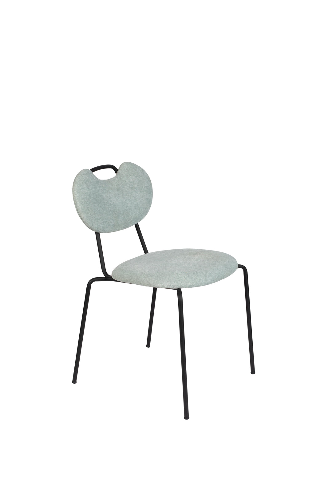 WHITE LABEL LIVING Aspen spisebordsstol lysegrøn stof og metal