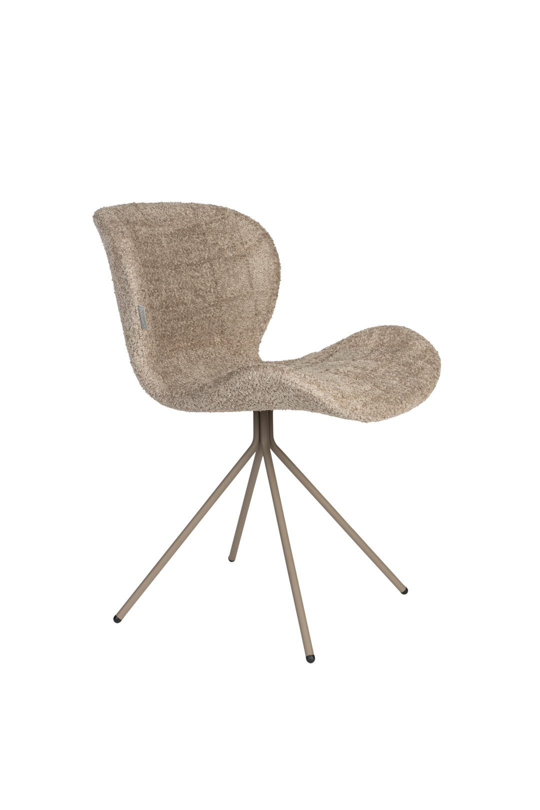 ZUIVER OMG Soft spisebordsstol beige polyester og beige stål