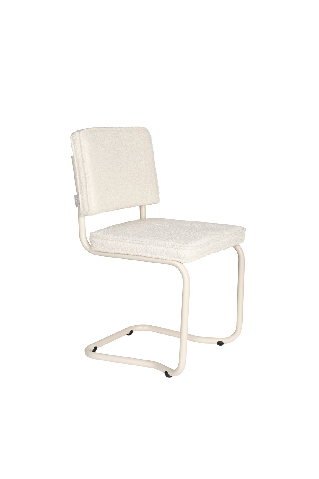 ZUIVER Ridge spisebordsstol Kink Soft offwhite stof og rørstel stabelbar