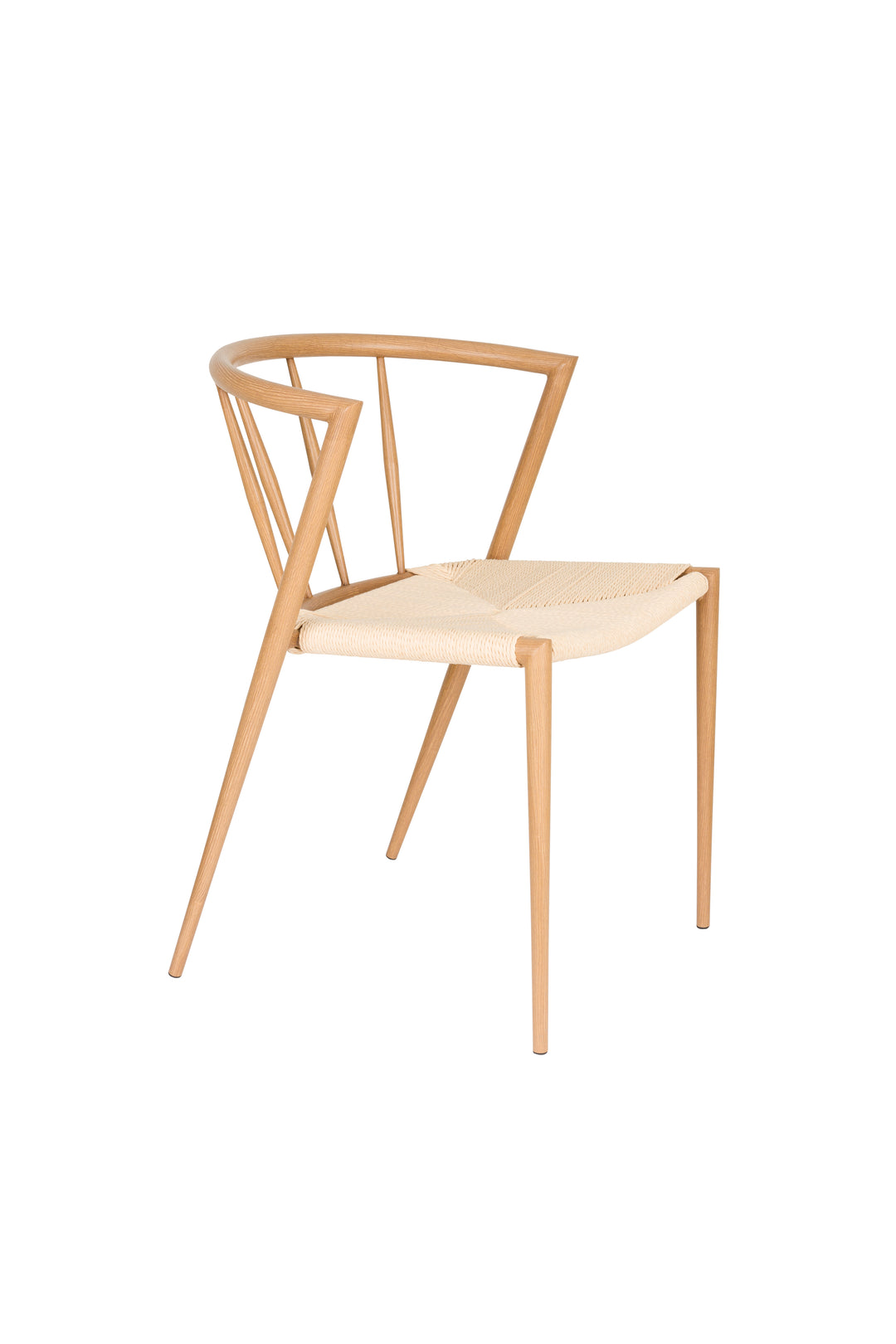 WHITE LABEL LIVING Che spisebordsstol beige papir og natur jern