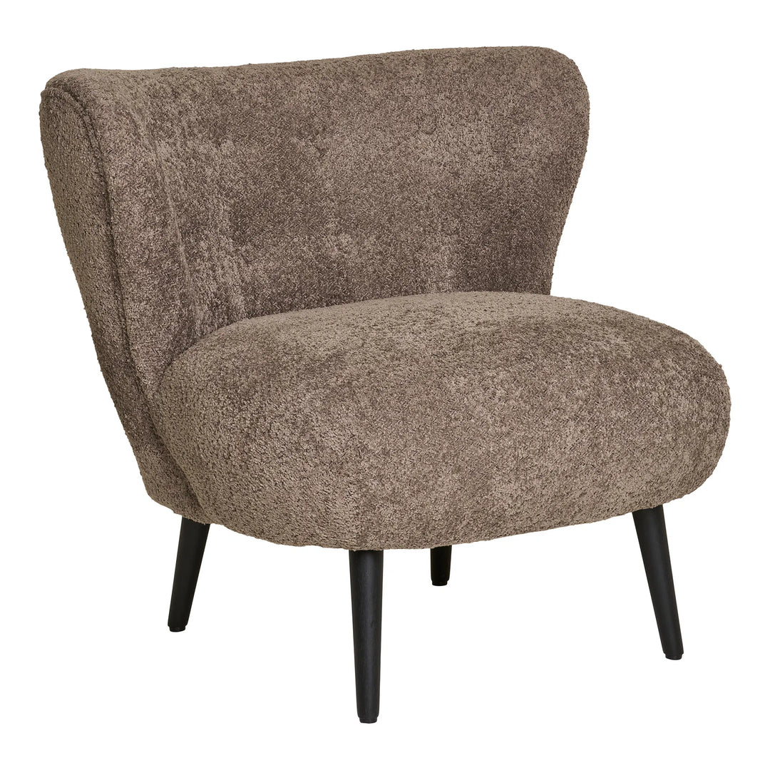 Produktbillede af HOUSE NORDIC COVELO LOUNGESTOL BOUCLÃ/BRUN/SORT 70 i premium kvalitet
