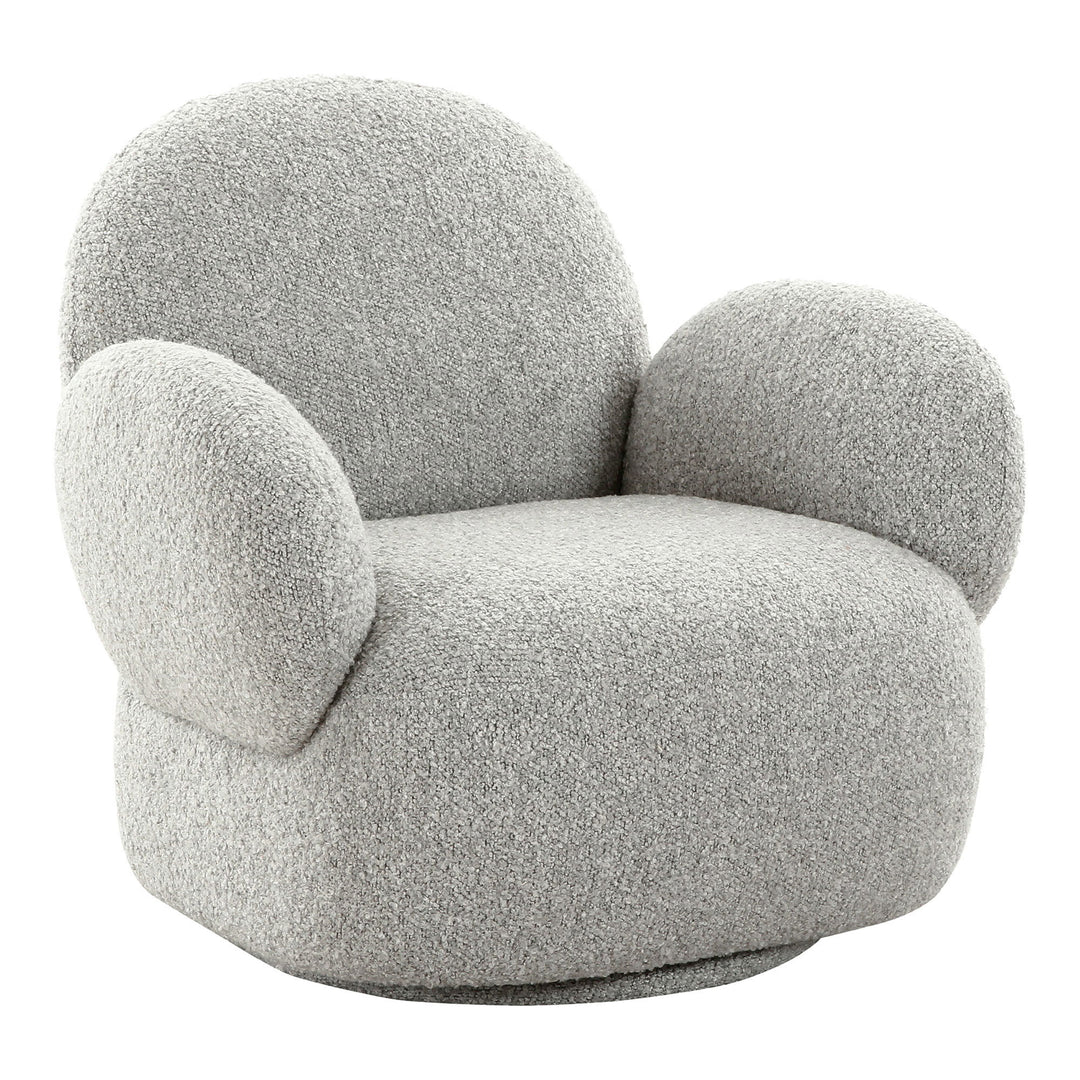 HOUSE NORDIC  Loungestol med drejefunktion bouclé lysegrå HN1253