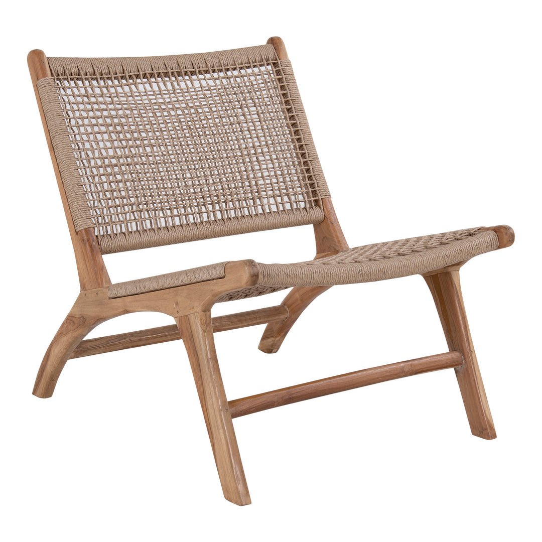 Produktbillede af HOUSE NORDIC Derby loungestol natur polyrattan og teaktræ i premium kvalitet