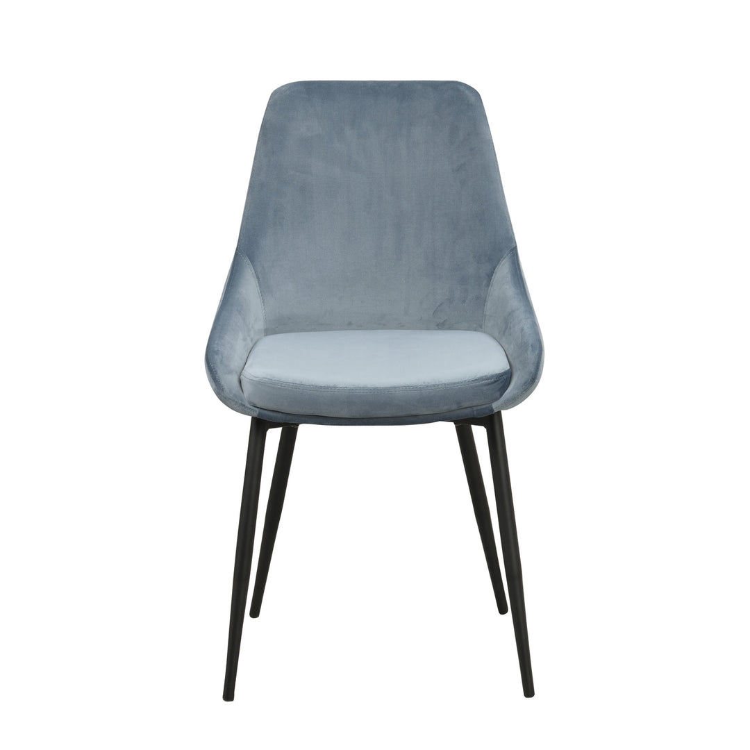 ROWICO Sierra spisebordsstol blå polyester og sort metal