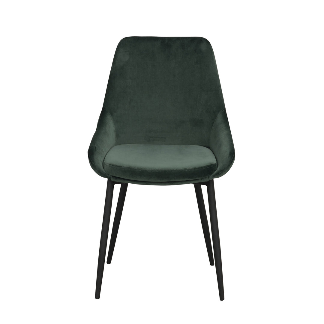 ROWICO Sierra spisebordsstol grøn polyester og sort metal