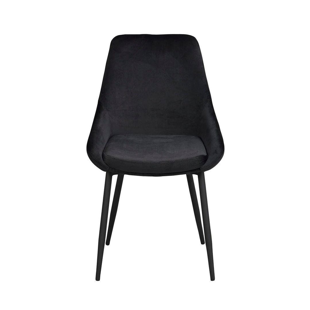 ROWICO Sierra spisebordsstol sort polyester og sort metal