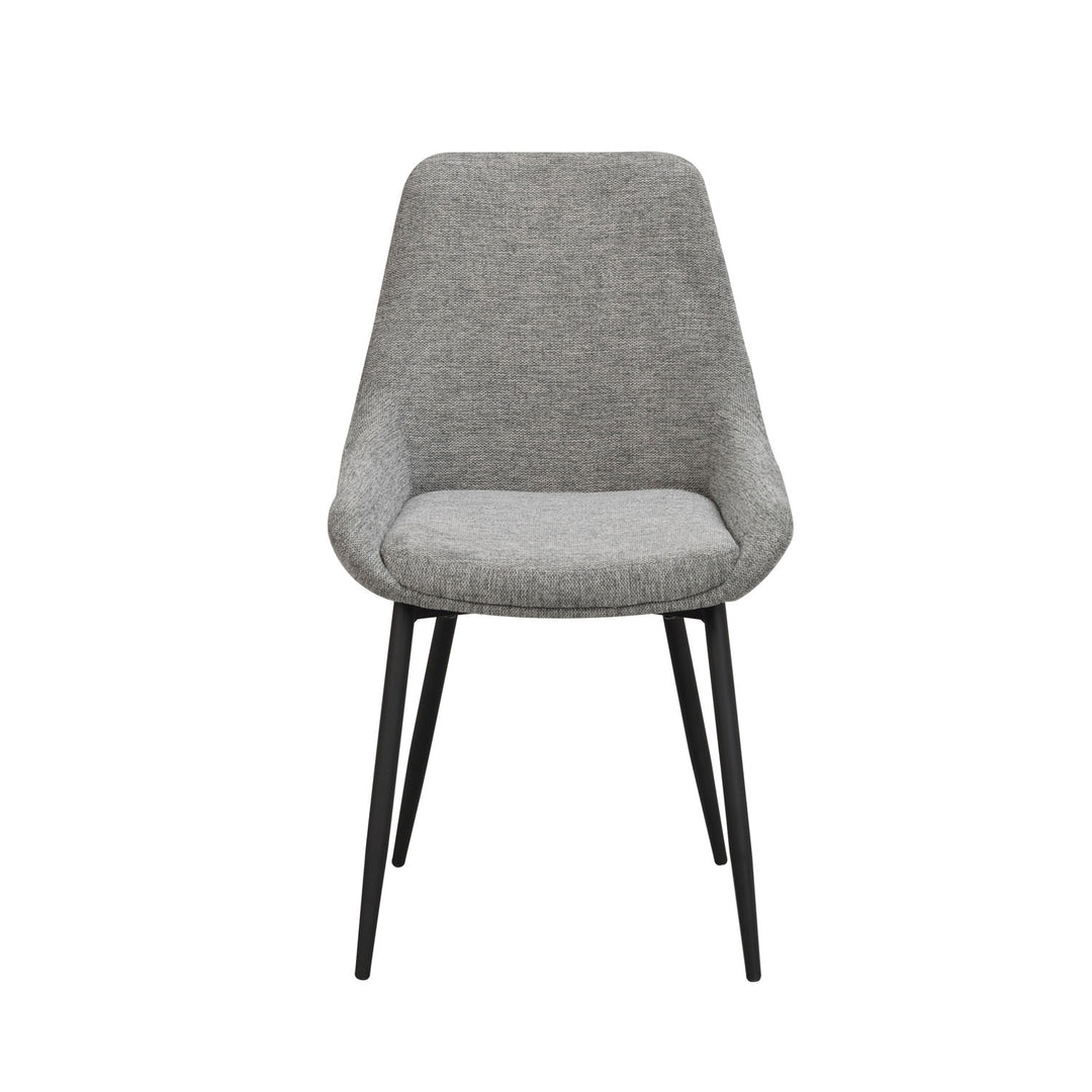ROWICO Sierra spisebordsstol grå polyester og sort metal
