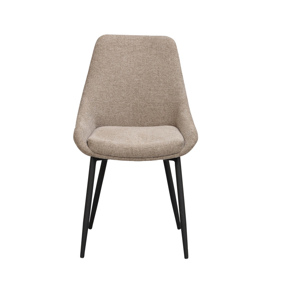 ROWICO Sierra spisebordsstol beige polyester og sort metal