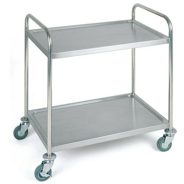 Produktbillede af Rullebord M/2 Hylder 91x59x93cm Rs på tilbud i brug
