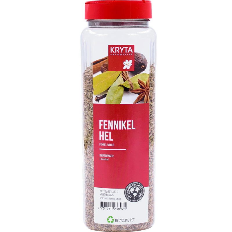 Produktbillede af Hele Fennikelfrø 350 g på tilbud i premium kvalitet