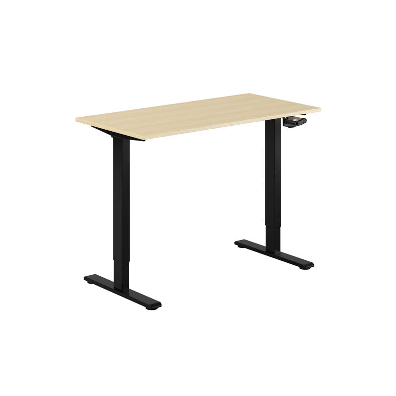 Produktbillede af ECO Hæve/Sænkebord manuelt 120x60cm Birk-sort på tilbud