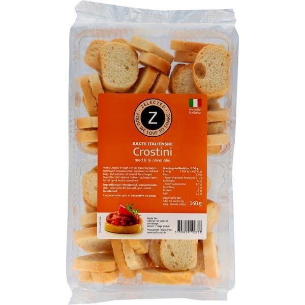 Crostini 140g Zelected ❤ Kæmpe udvalg i Zelected ❤ Billig fragt og hurtig levering 2 - 5 hverdage - Varenummer: BAR-693544 / Ean: på lager - Udsalg på Delikatesser Tapas Brød Spar op til 57% - Over 454 kendte mærker på udsalg