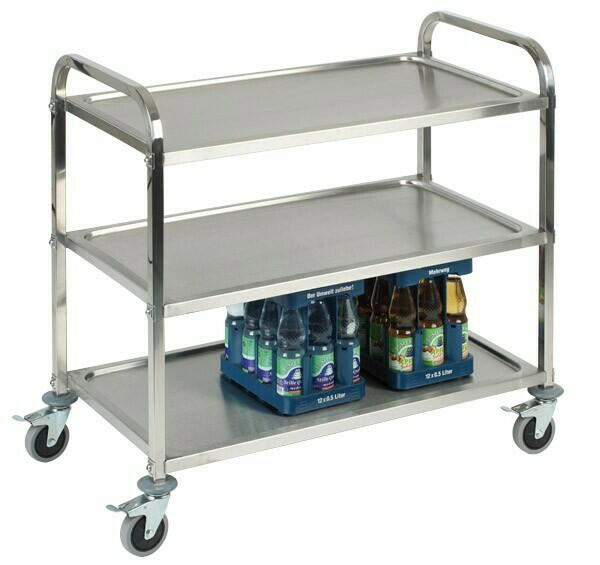 Produktbillede af Rullebord M/3 Hylder 96x50x94cm Rs på tilbud i brug