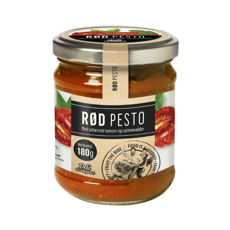 Produktbillede af Rød Pesto 180g på tilbud i premium kvalitet