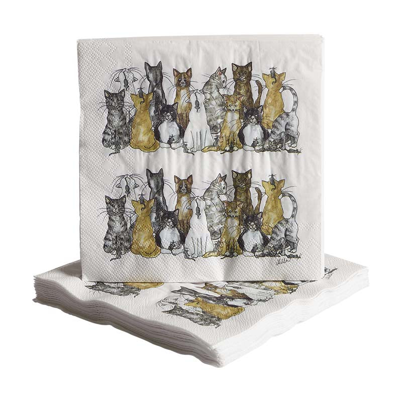 Produktbillede af Nääsgränsgården Papirservietter Kat 20stk 33x33cm i premium kvalitet