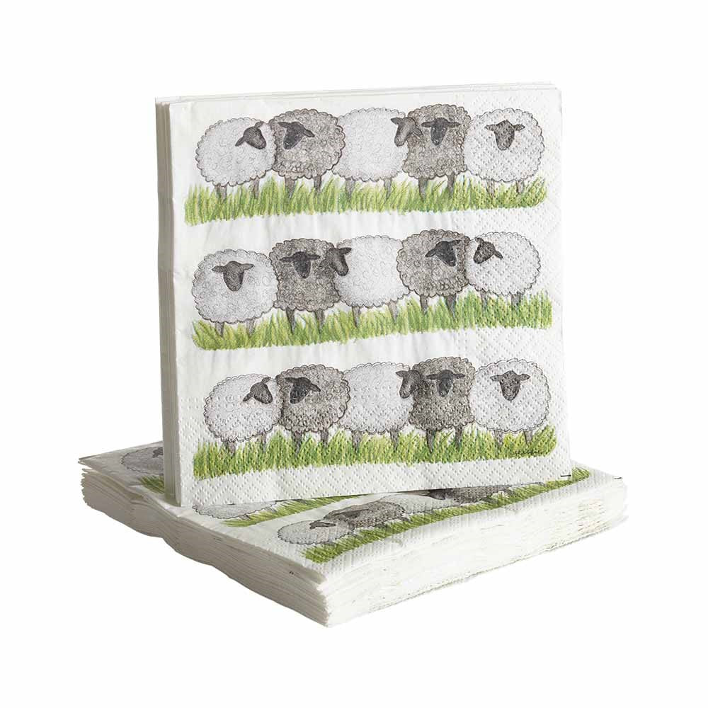 Produktbillede af Nääsgränsgården Papirserviet Får 20stk 33x33cm i premium kvalitet