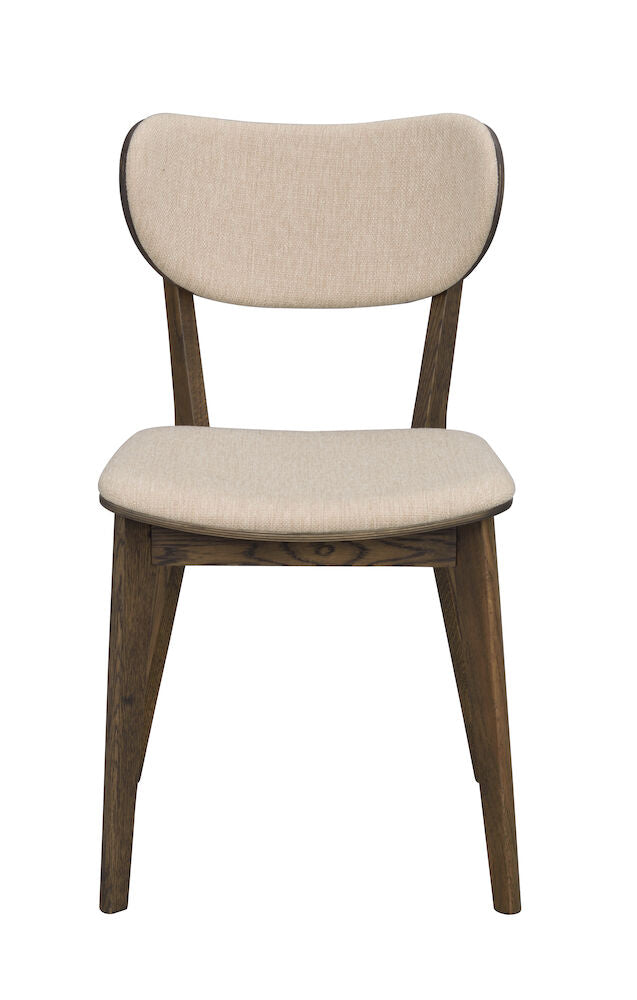 ROWICO Kato spisebordsstol beige stof og brun eg