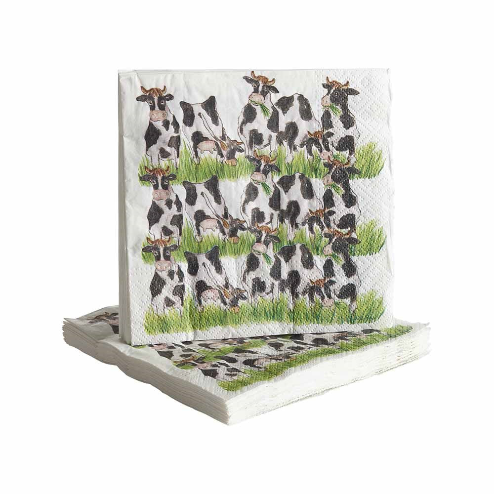 Produktbillede af Nääsgränsgården Papirserviet Ko 20stk 33x33cm i premium kvalitet