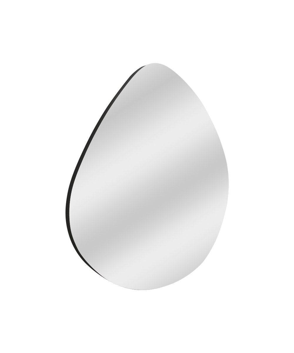 NORDVÄRK Besso vægspejl organisk spejlglas og sort MDF 60x60
