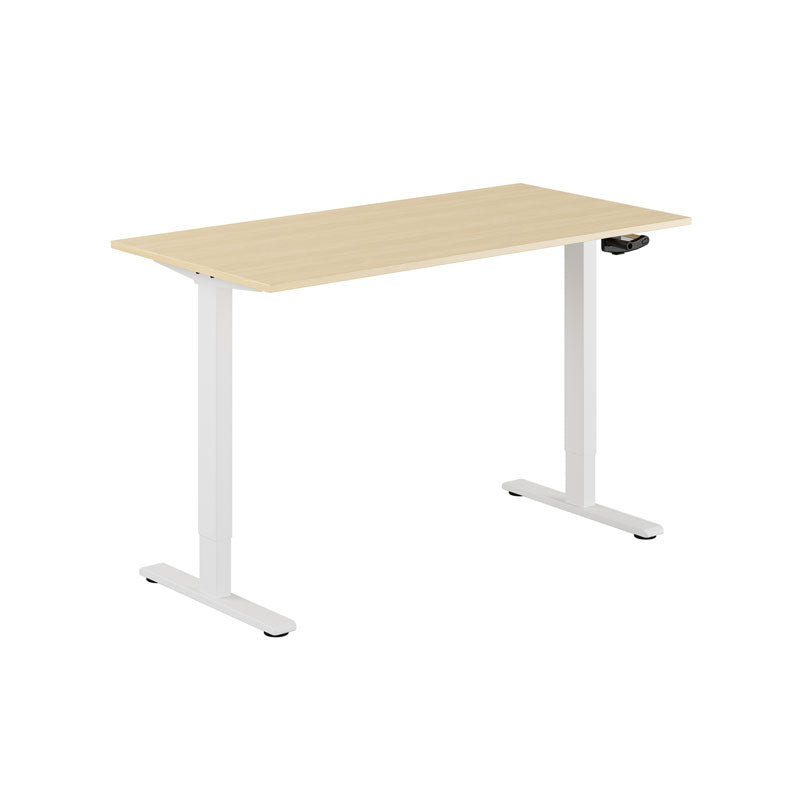 Produktbillede af ECO Hæve/Sænkebord manuelt 140x70cm Birk-hvid på tilbud