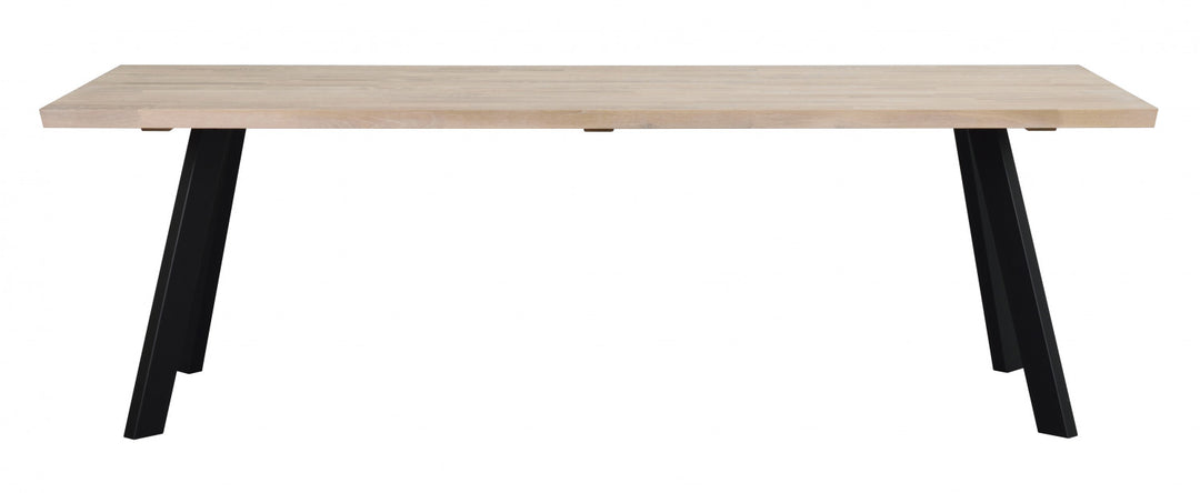 Produktbillede af ROWICO Fred plankebord hvidolieret eg og sort metal 240x100 i premium kvalitet