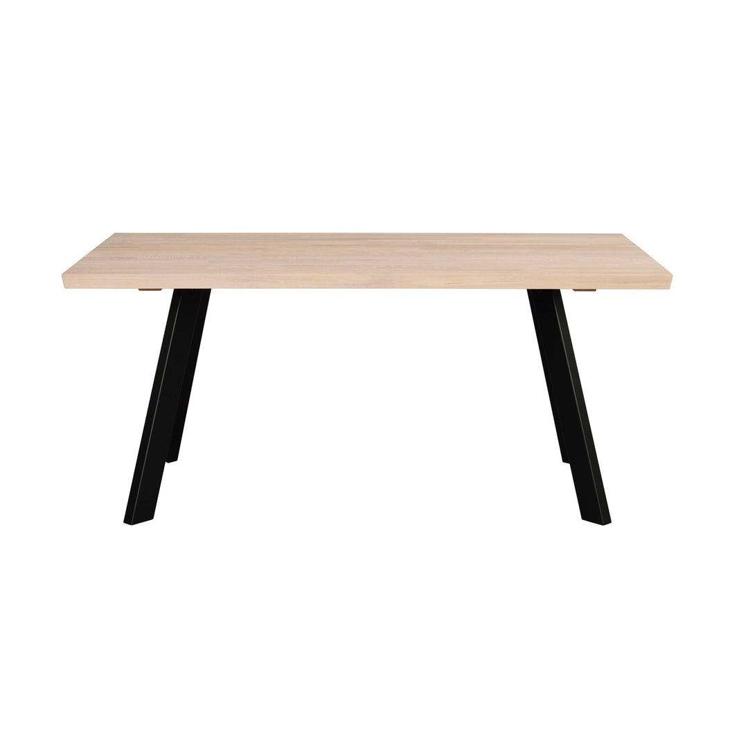 ROWICO rektangulær Fred spisebord hvidvasket eg og sort metal 170x95