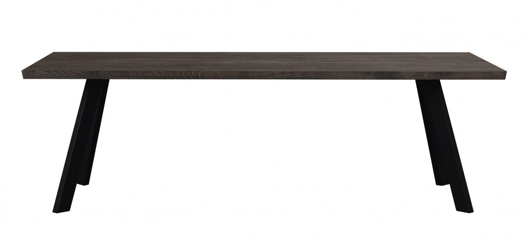Produktbillede af ROWICO Fred plankebord mørkebrun eg og sort metal 240x100 i premium kvalitet