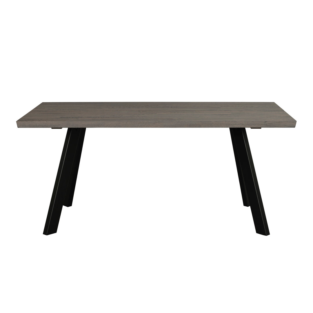 ROWICO rektangulær Fred spisebord mørkebrun eg og sort metal 170x95