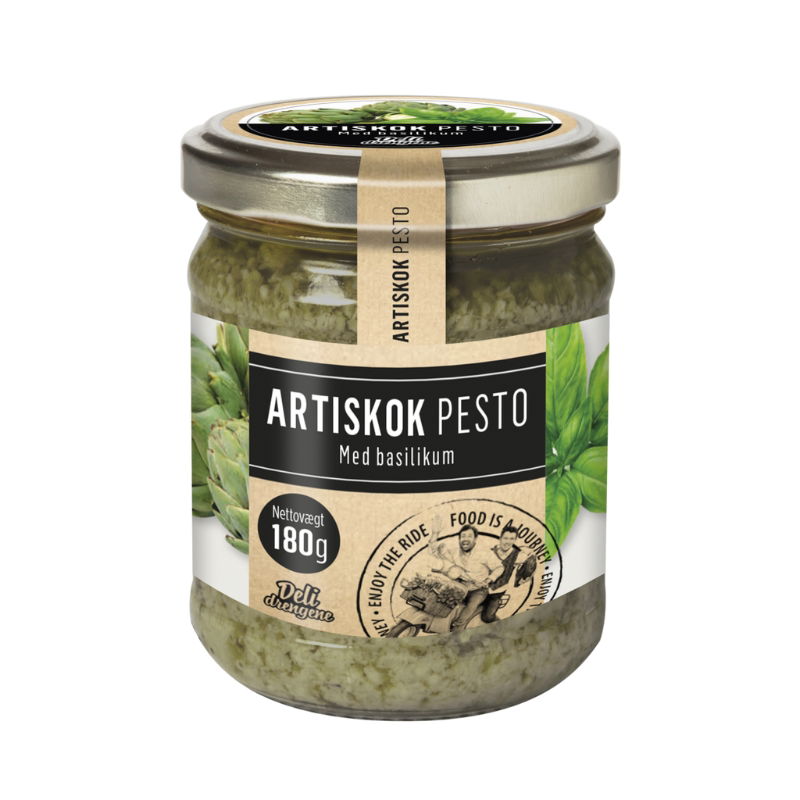 Produktbillede af Artiskok Pesto Med Basilikum 180g på tilbud i premium kvalitet