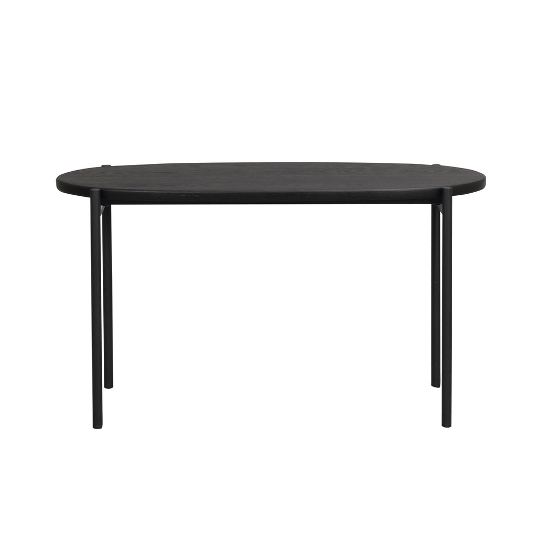 ROWICO oval Skye sofabord sort egetræsfiner og metal 80x40