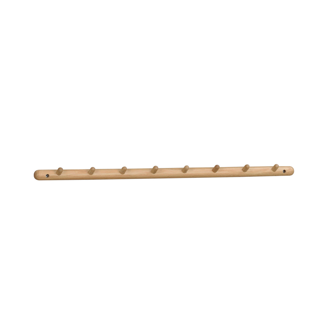 ROWICO rektangulær Milford knagerække m. 8 knager natur eg 80cm