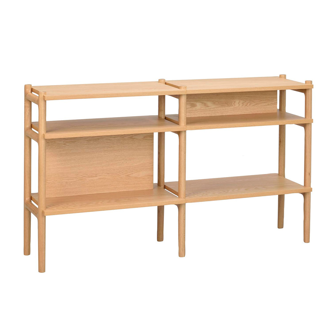 ROWICO Holton konsolbord m. 4 hylder natur egetræsfiner 140x80