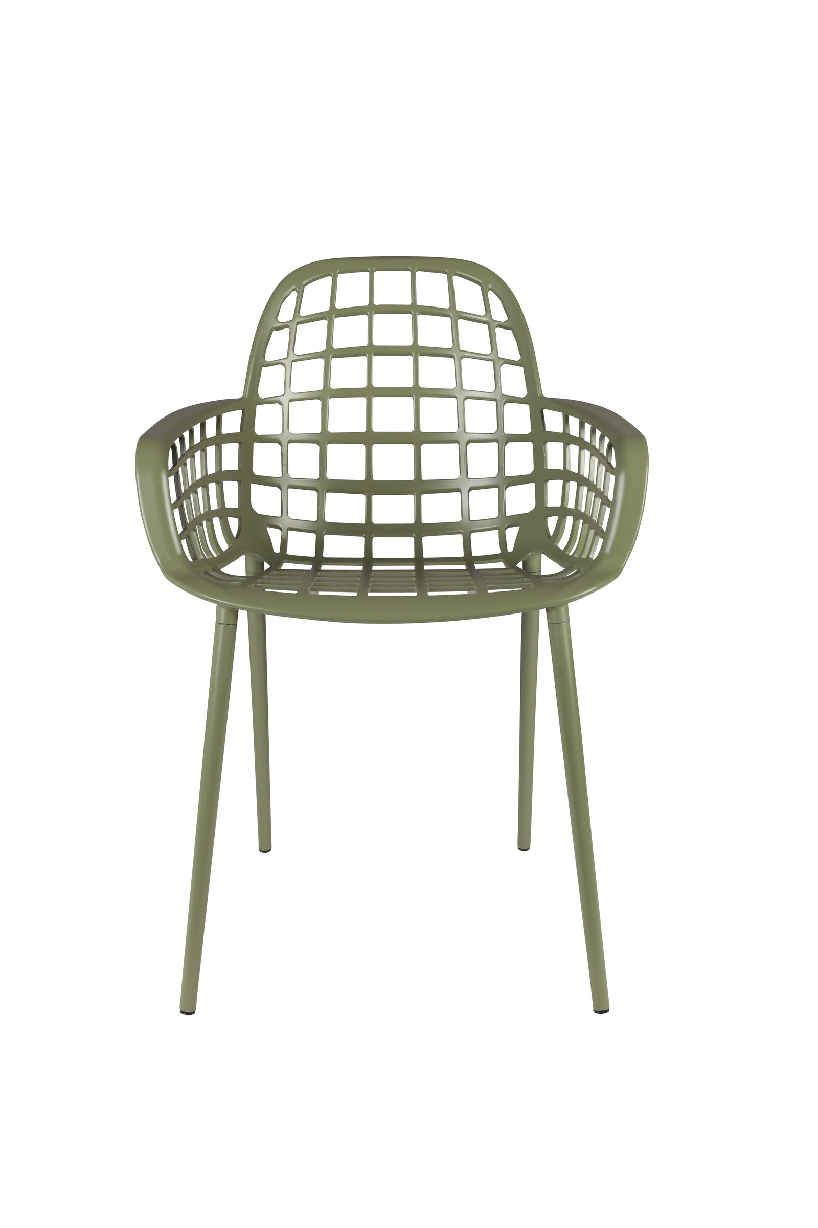 Produktbillede af ZUIVER Albert Kuip havestol m. armlæn stabelbar grøn aluminium i premium kvalitet