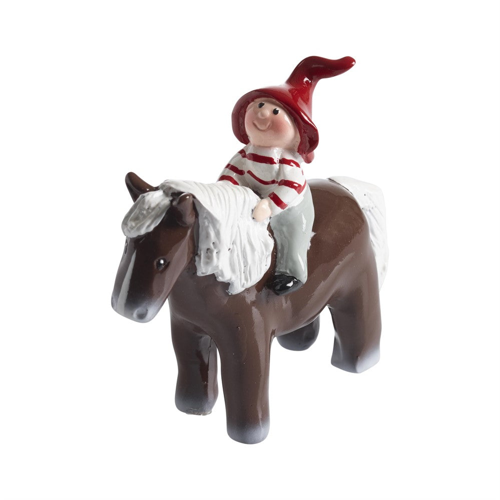 Produktbillede af Nääsgränsgården Tusse sitting on horse H.8,5cm i premium kvalitet