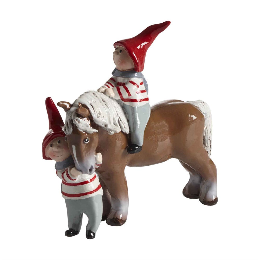 Produktbillede af Nääsgränsgården Tusse with horse large H.13cm i premium kvalitet