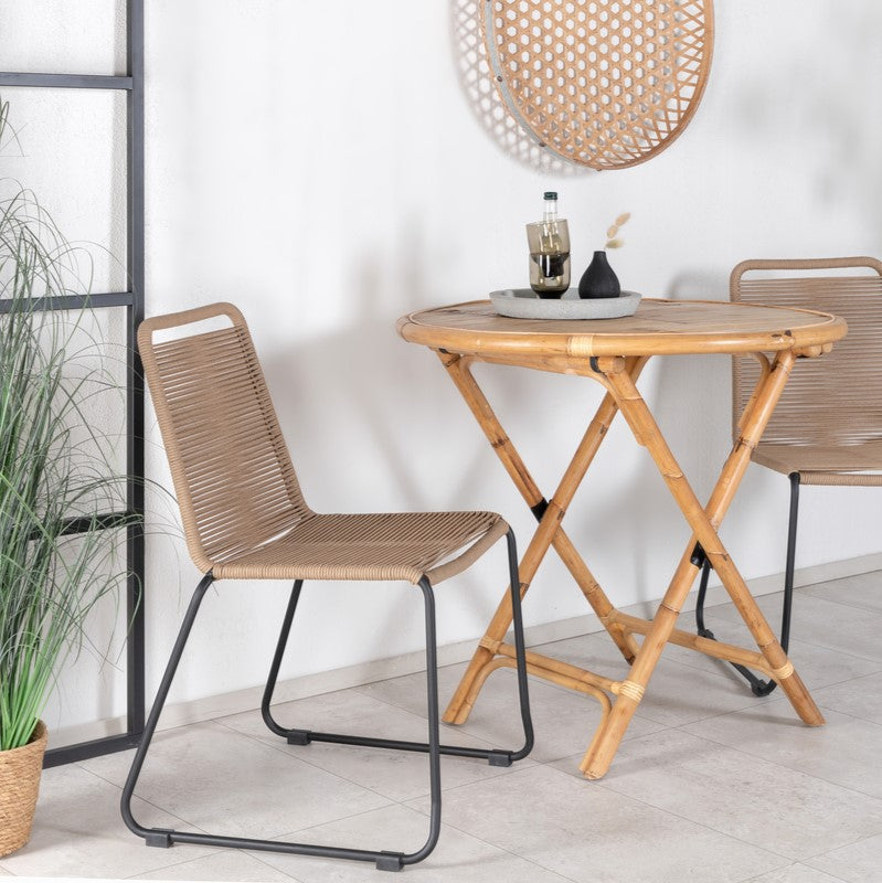 Produktbillede af Naxos Cafebord i natur rattan diameter 90 cm. på tilbud i høj kvalitet