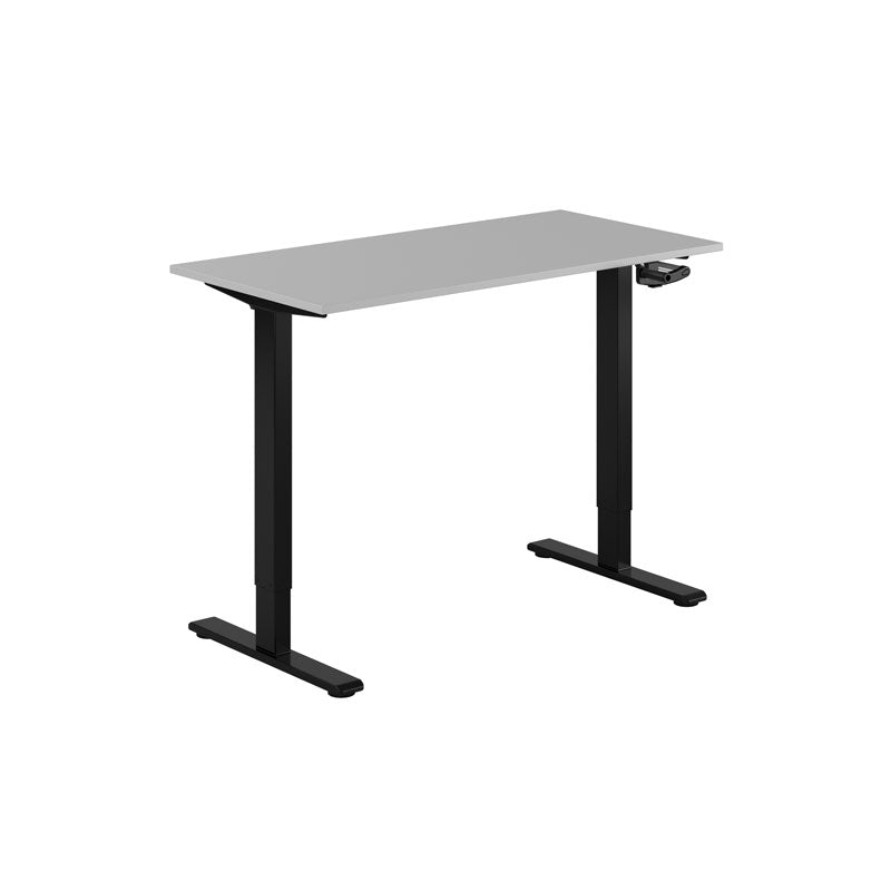 Produktbillede af ECO Hæve/Sænkebord manuelt 120x60cm Grå-sort på tilbud