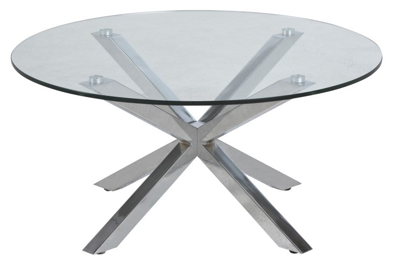 ACT NORDIC Heaven sofabord Klar glas rund inkl plastik fodsko 40x82x82