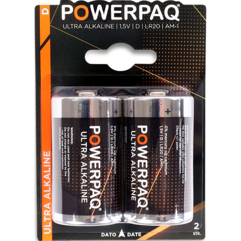 Produktbillede af Batterier Ultra Alkaline D Powerpaq på tilbud i premium kvalitet