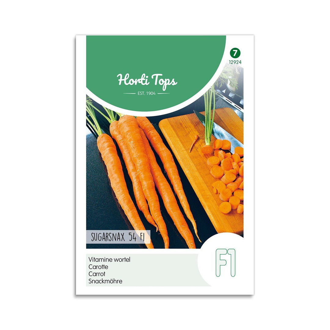 Produktbillede af Sommergulerods frø Sugarsnax 54 F1 Horti Tops på tilbud i høj kvalitet