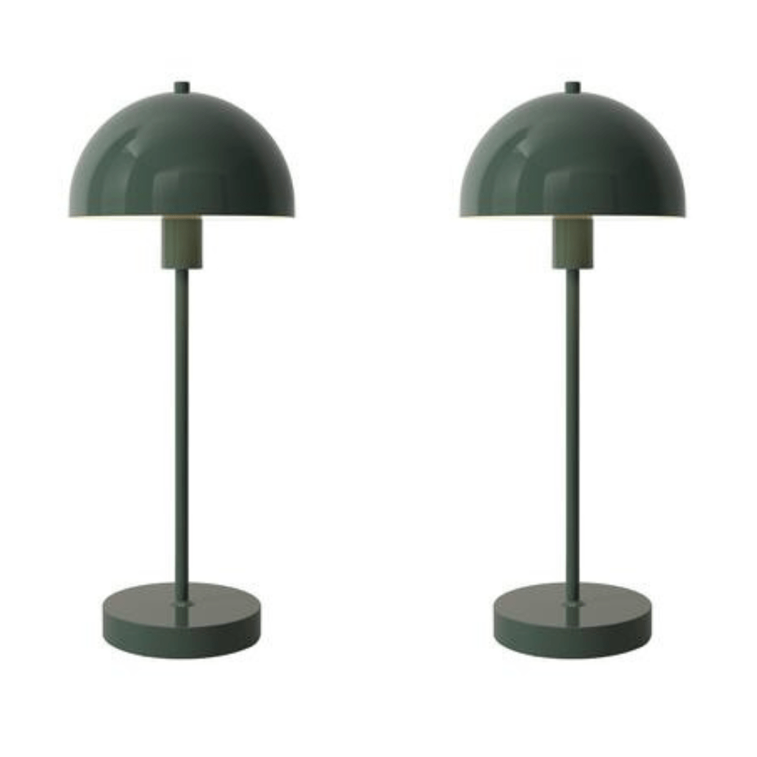 Produktbillede af Vienda 2 stk Oak Leaf Green Bordlampe Herstal i premium kvalitet