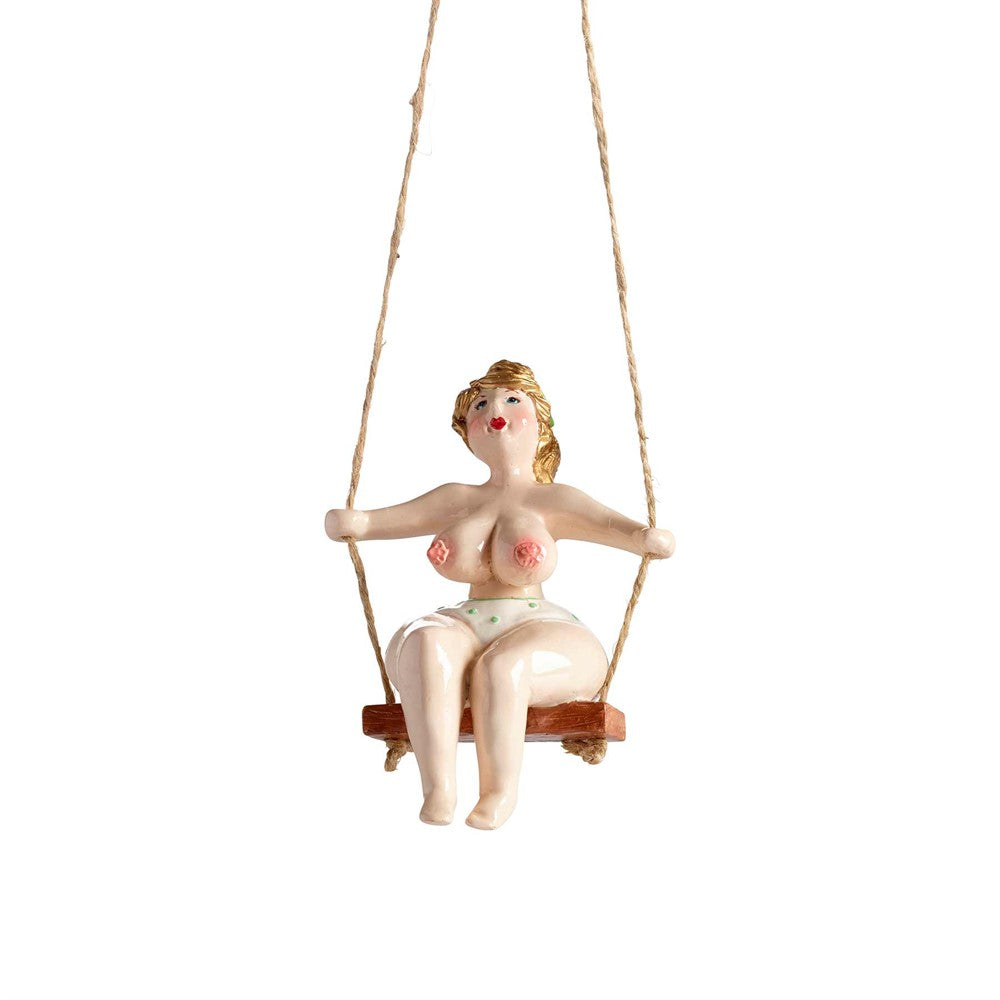 Produktbillede af Nääsgränsgården Hanging Berit på gynge green H.13,5cm i premium kvalitet