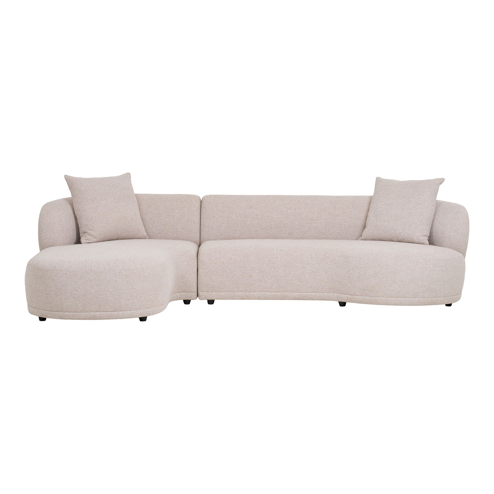 Produktbillede af HOUSE NORDIC  Kingston sofa m. venstre chaiselong og 2 puder natur polyester/aktryl i premium kvalitet
