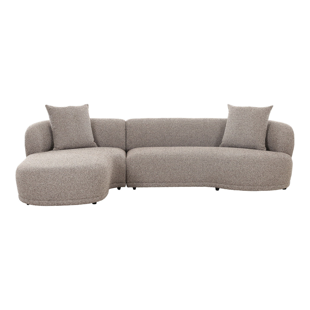 Produktbillede af HOUSE NORDIC Kingston sofa m. venstre chaiselong og 2 puder brun polyester i premium kvalitet