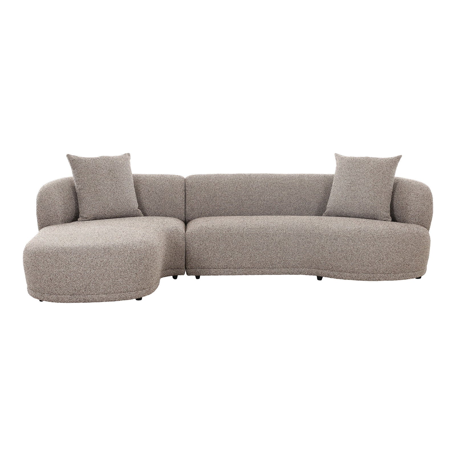 Produktbillede af HOUSE NORDIC Kingston sofa m. venstre chaiselong og 2 puder brun polyester i premium kvalitet